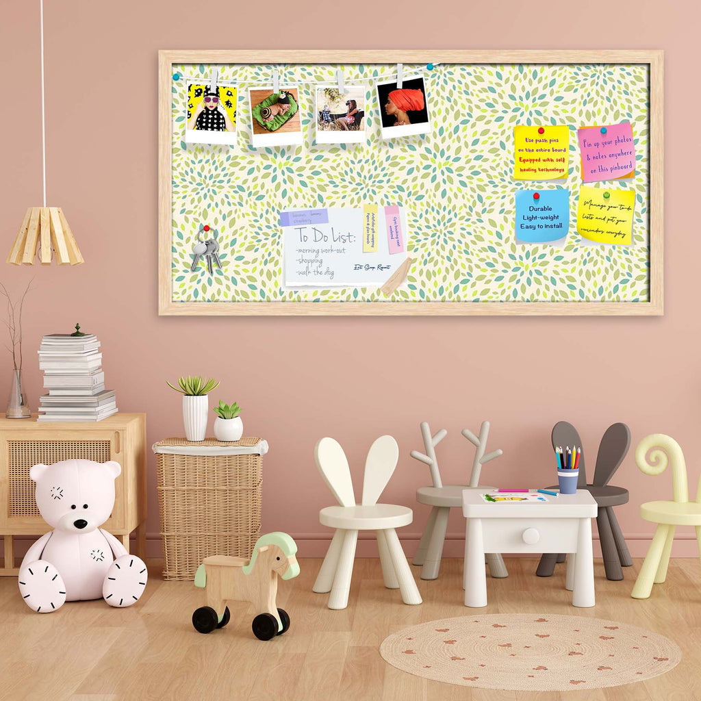 Leaf Texture Bulletin Board Notice Pin Board Soft Board | Framed