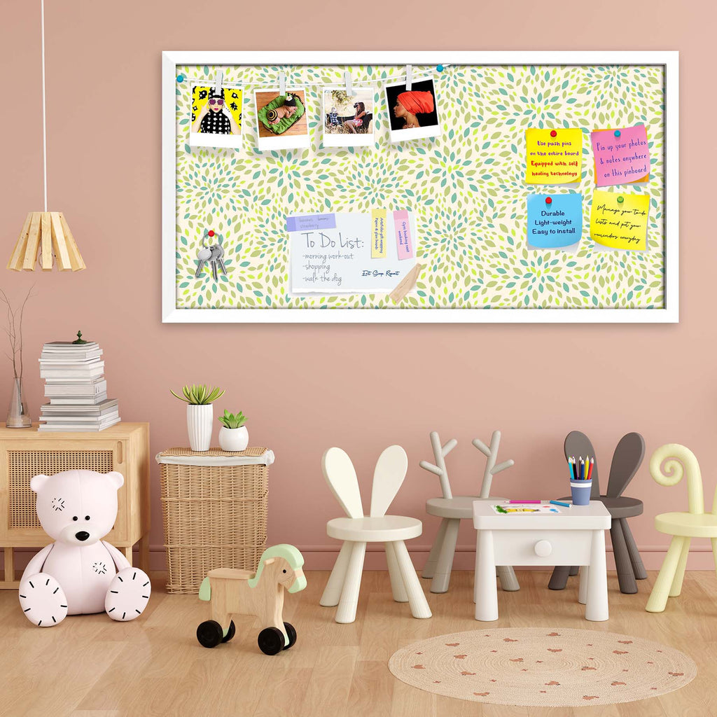 Leaf Texture Bulletin Board Notice Pin Board Soft Board | Framed