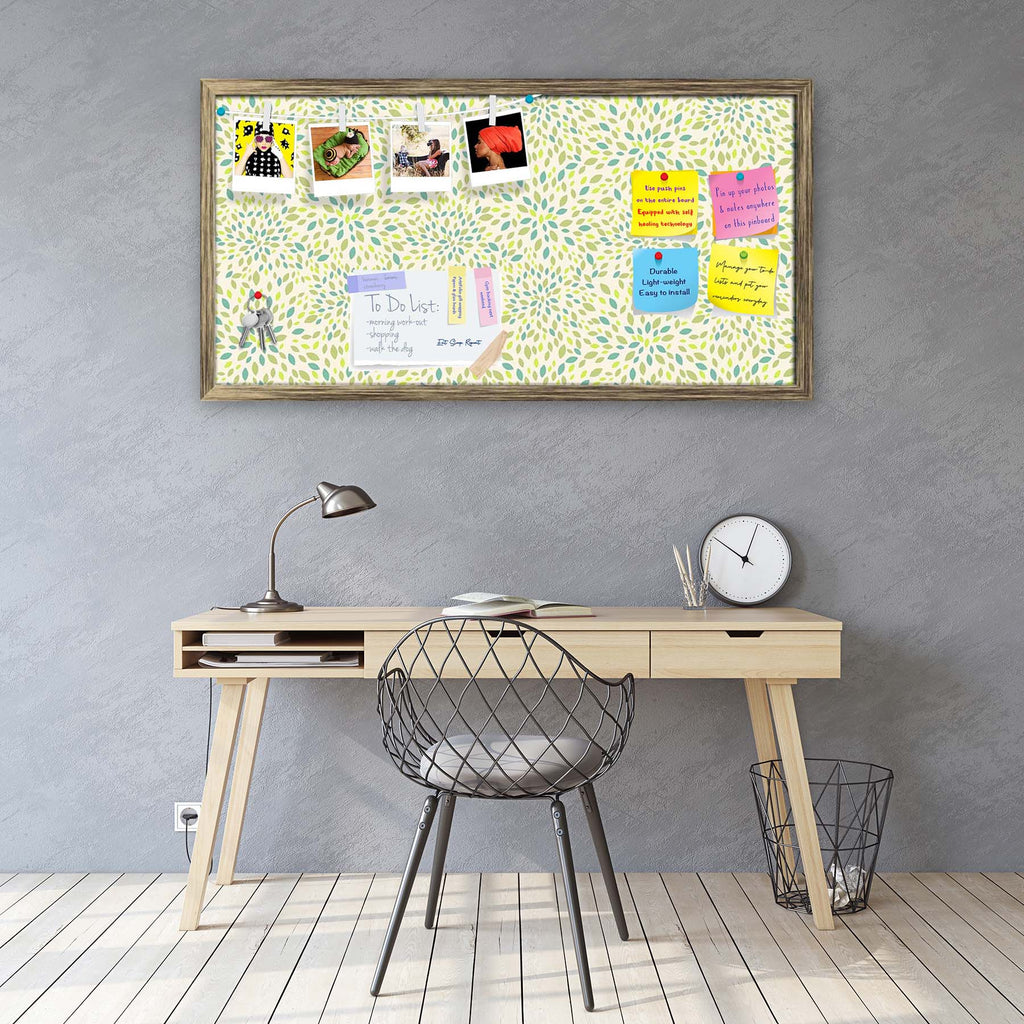 Leaf Texture Bulletin Board Notice Pin Board Soft Board | Framed
