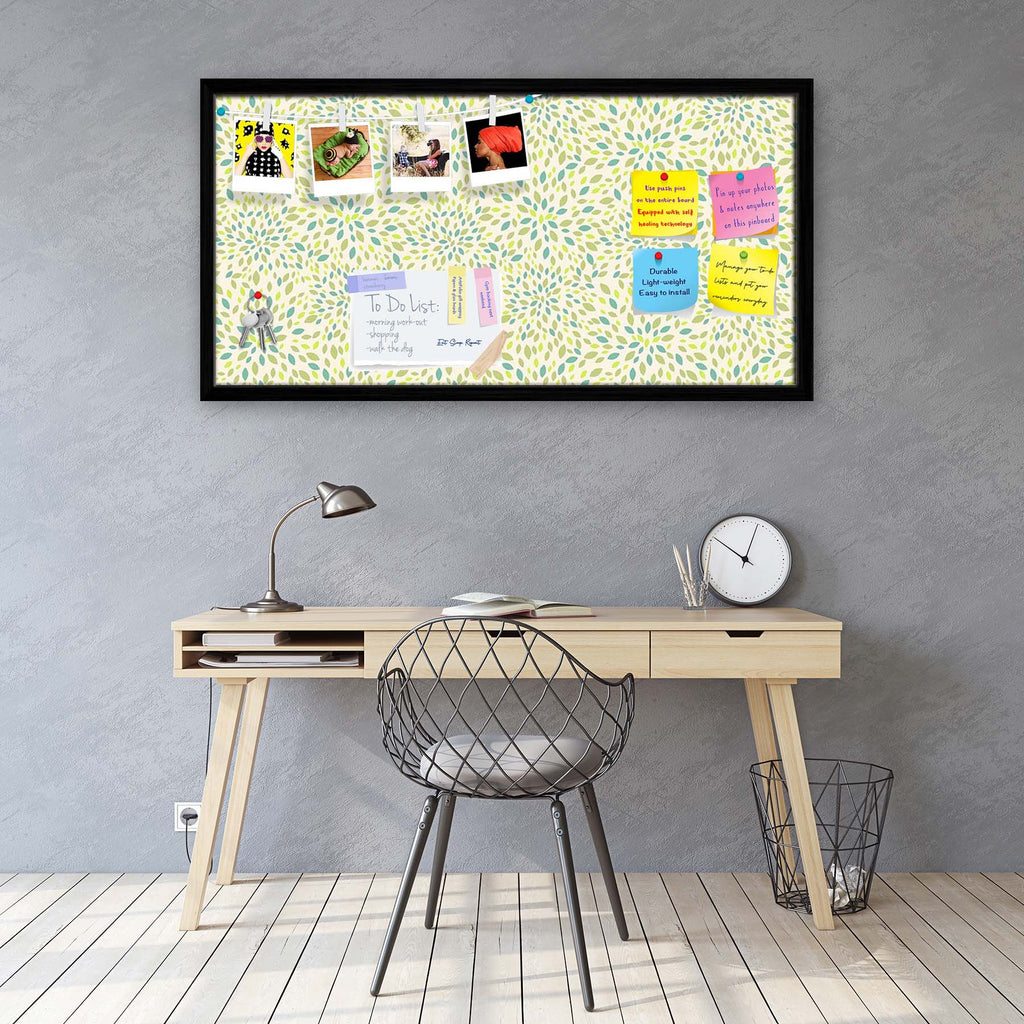 Leaf Texture Bulletin Board Notice Pin Board Soft Board | Framed