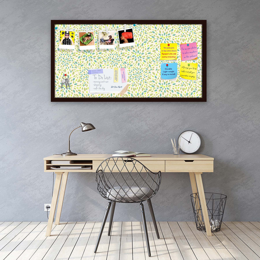 Leaf Texture Bulletin Board Notice Pin Board Soft Board | Framed
