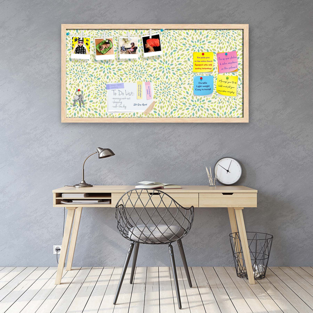 Leaf Texture Bulletin Board Notice Pin Board Soft Board | Framed