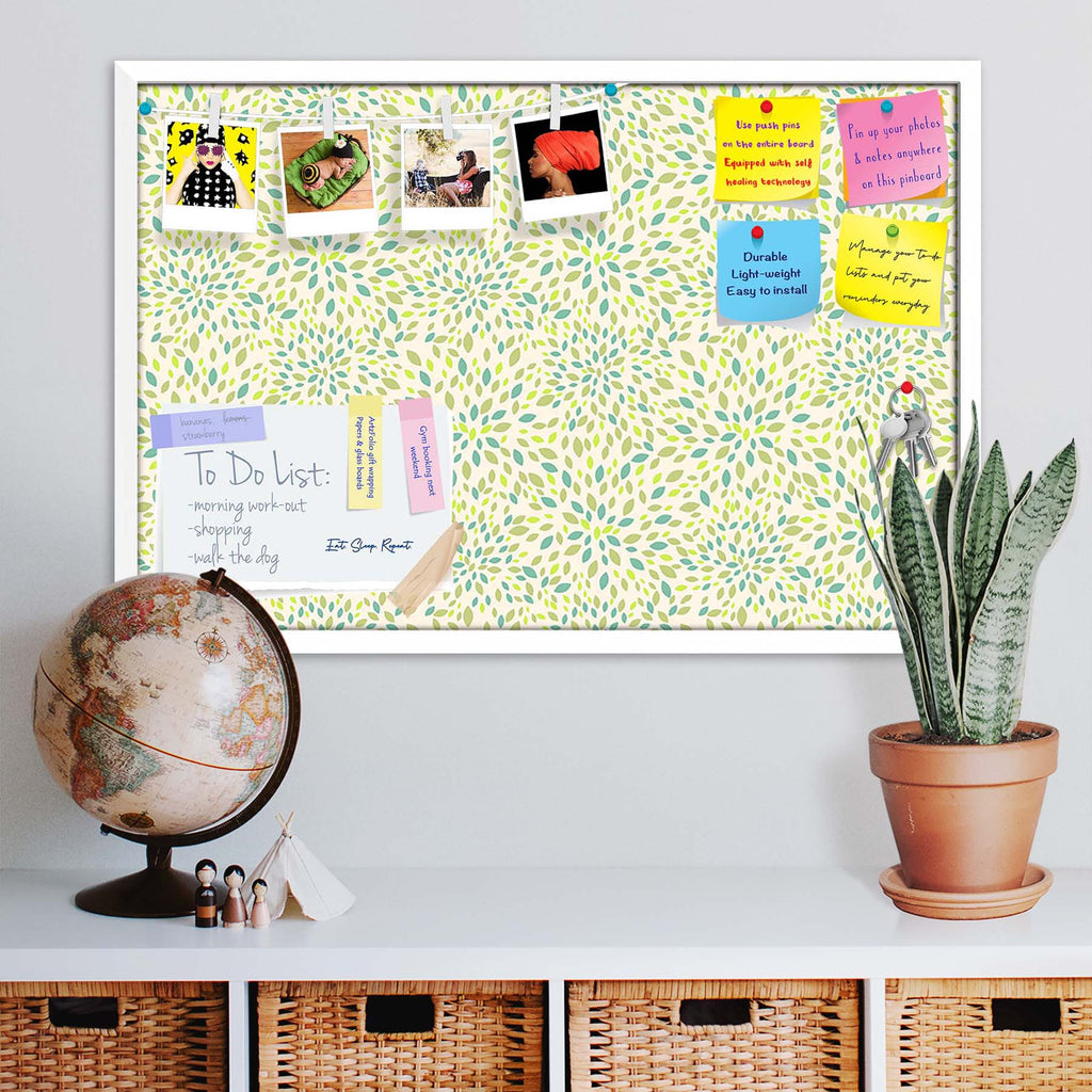 Leaf Texture Bulletin Board Notice Pin Board Soft Board | Framed