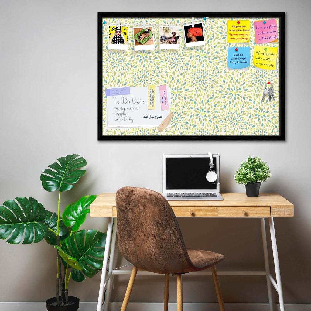Leaf Texture Bulletin Board Notice Pin Board Soft Board | Framed