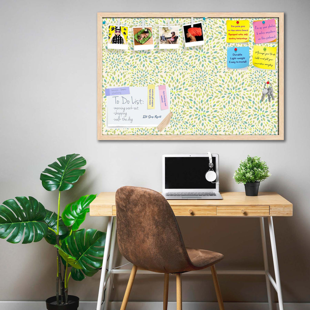 Leaf Texture Bulletin Board Notice Pin Board Soft Board | Framed
