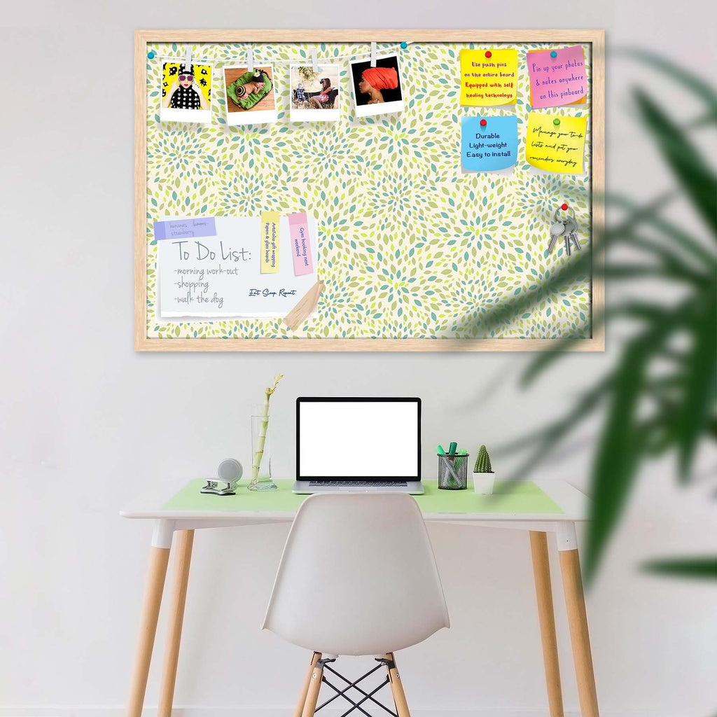 Leaf Texture Bulletin Board Notice Pin Board Soft Board | Framed