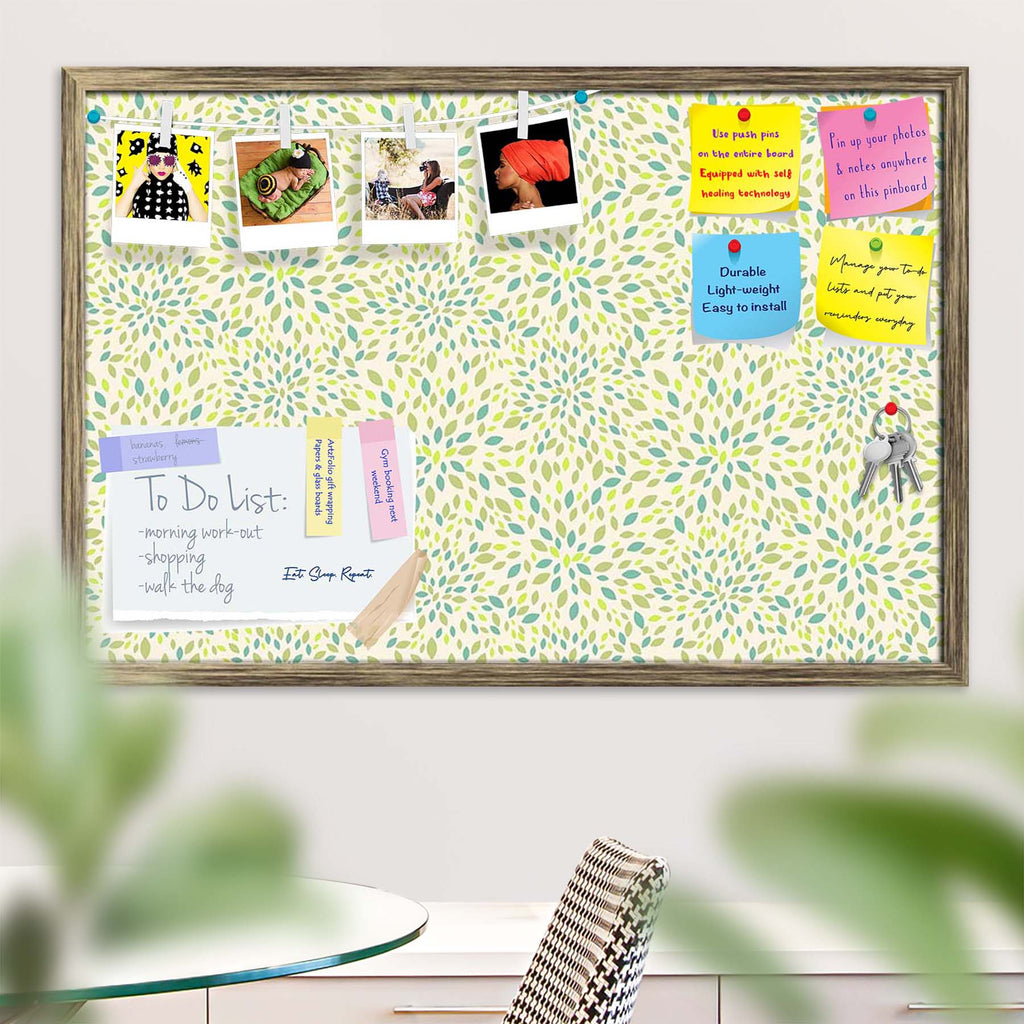 Leaf Texture Bulletin Board Notice Pin Board Soft Board | Framed