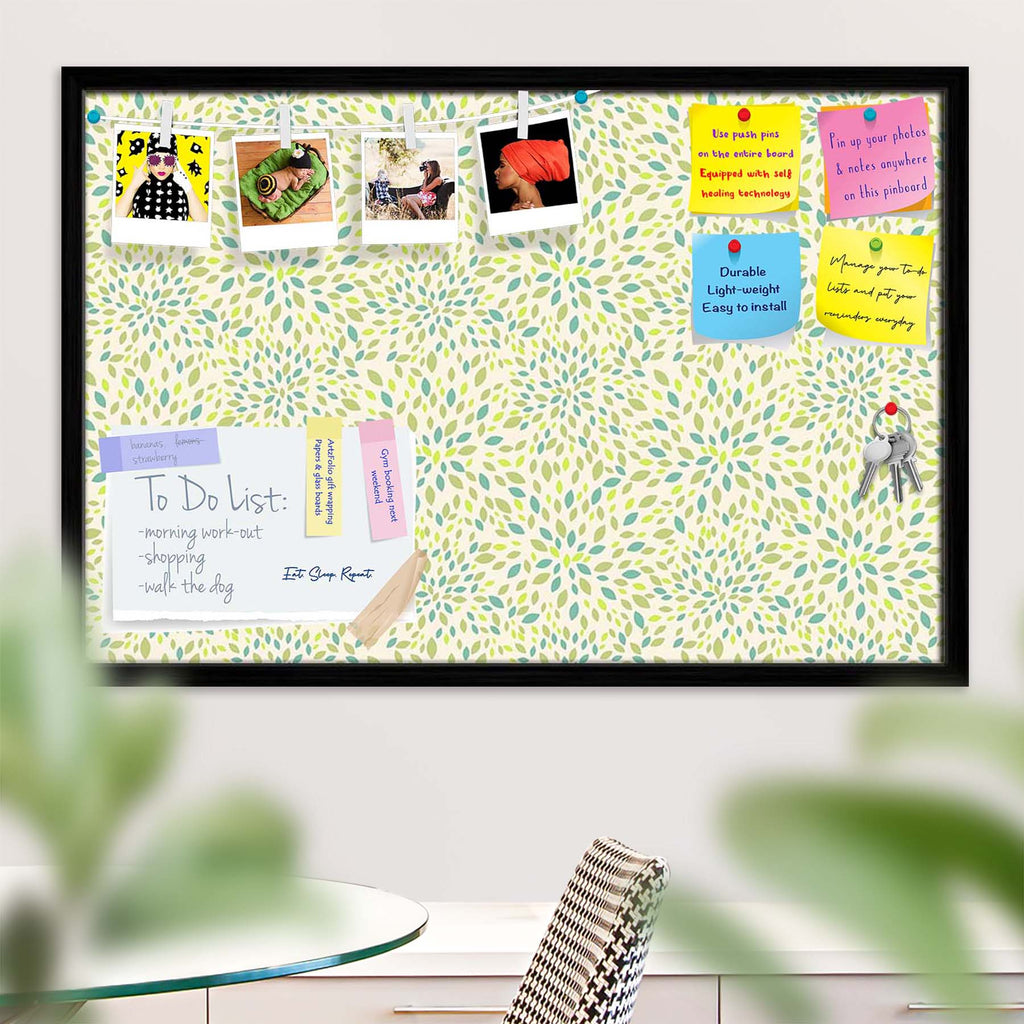Leaf Texture Bulletin Board Notice Pin Board Soft Board | Framed