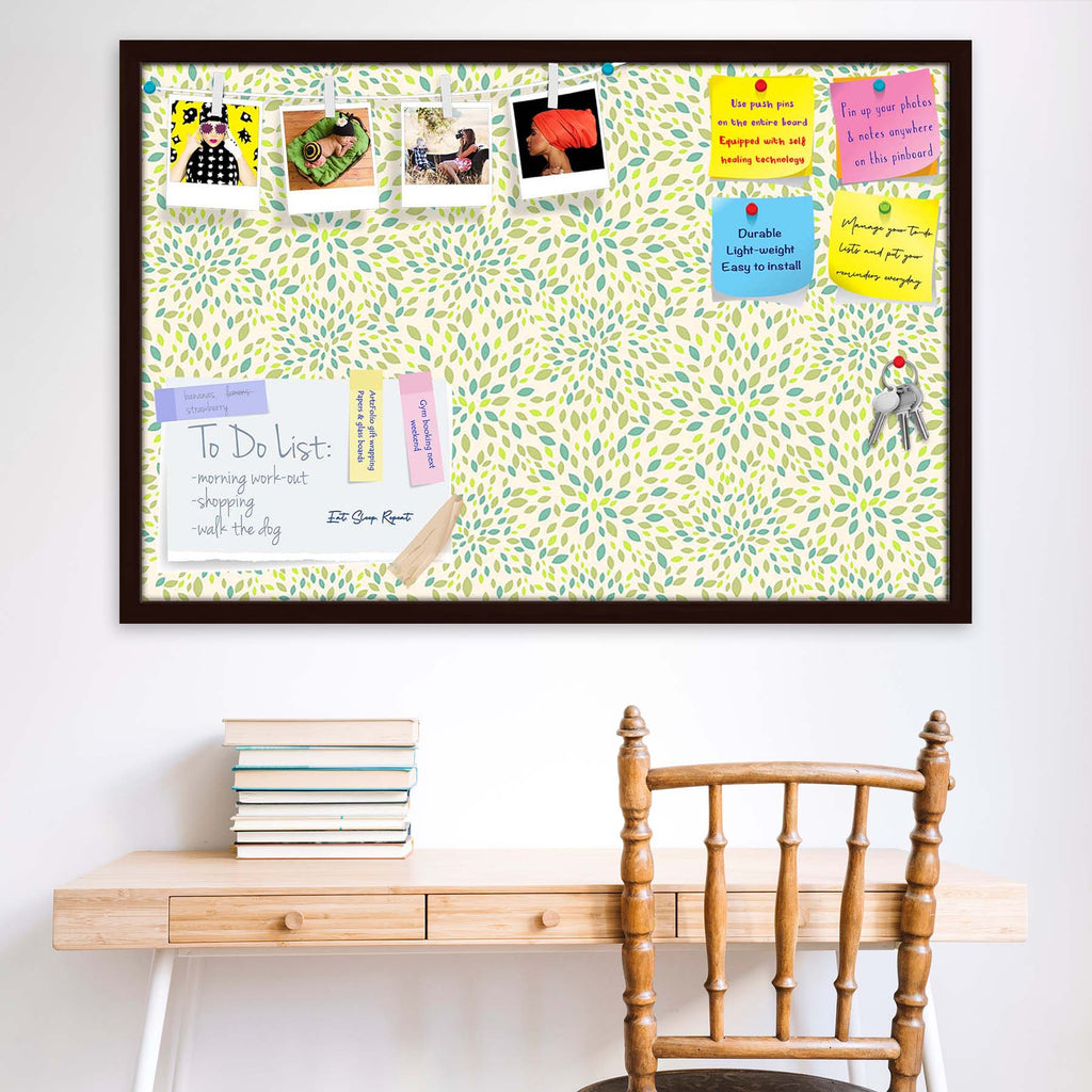 Leaf Texture Bulletin Board Notice Pin Board Soft Board | Framed