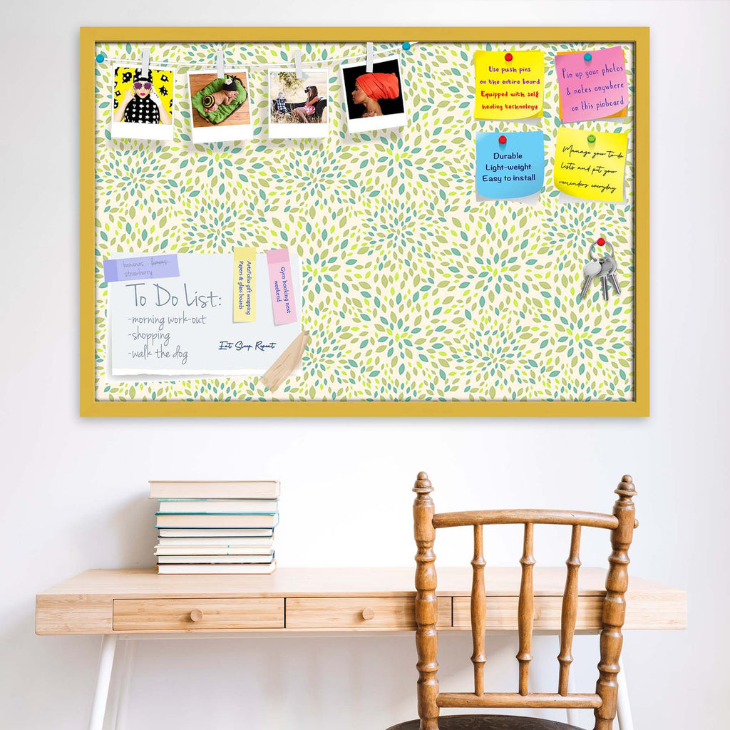 Leaf Texture Bulletin Board Notice Pin Board Soft Board | Framed