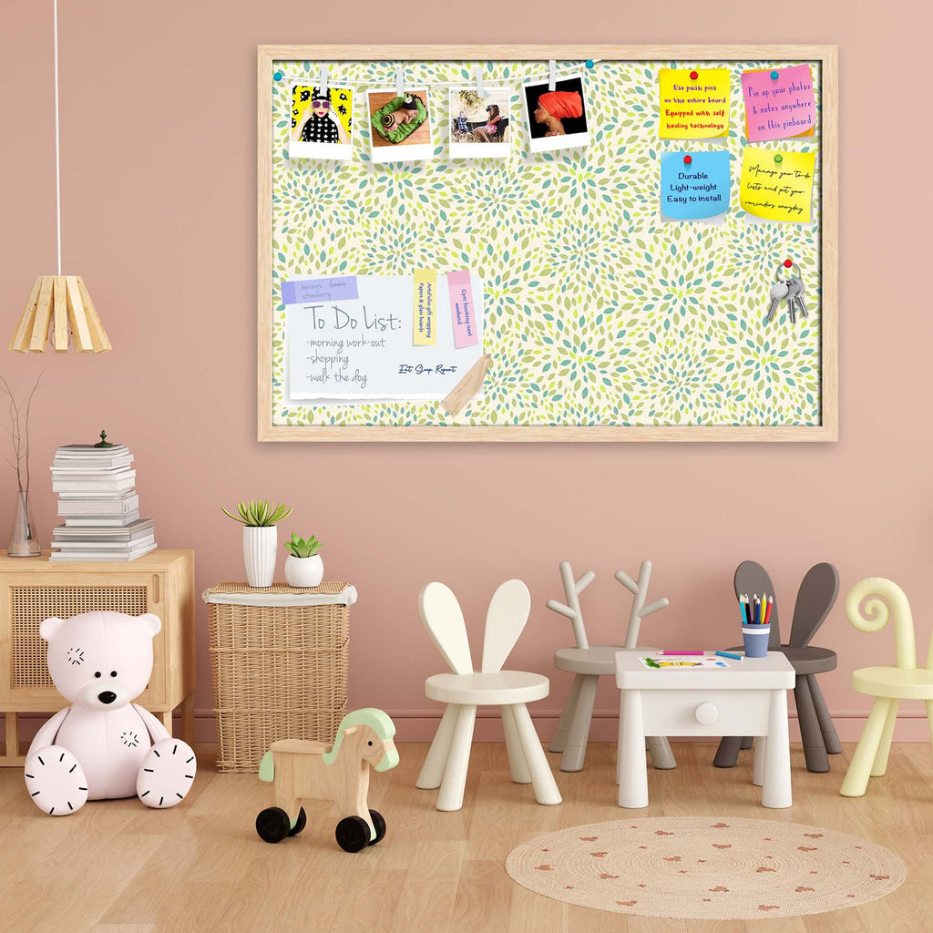 Leaf Texture Bulletin Board Notice Pin Board Soft Board | Framed