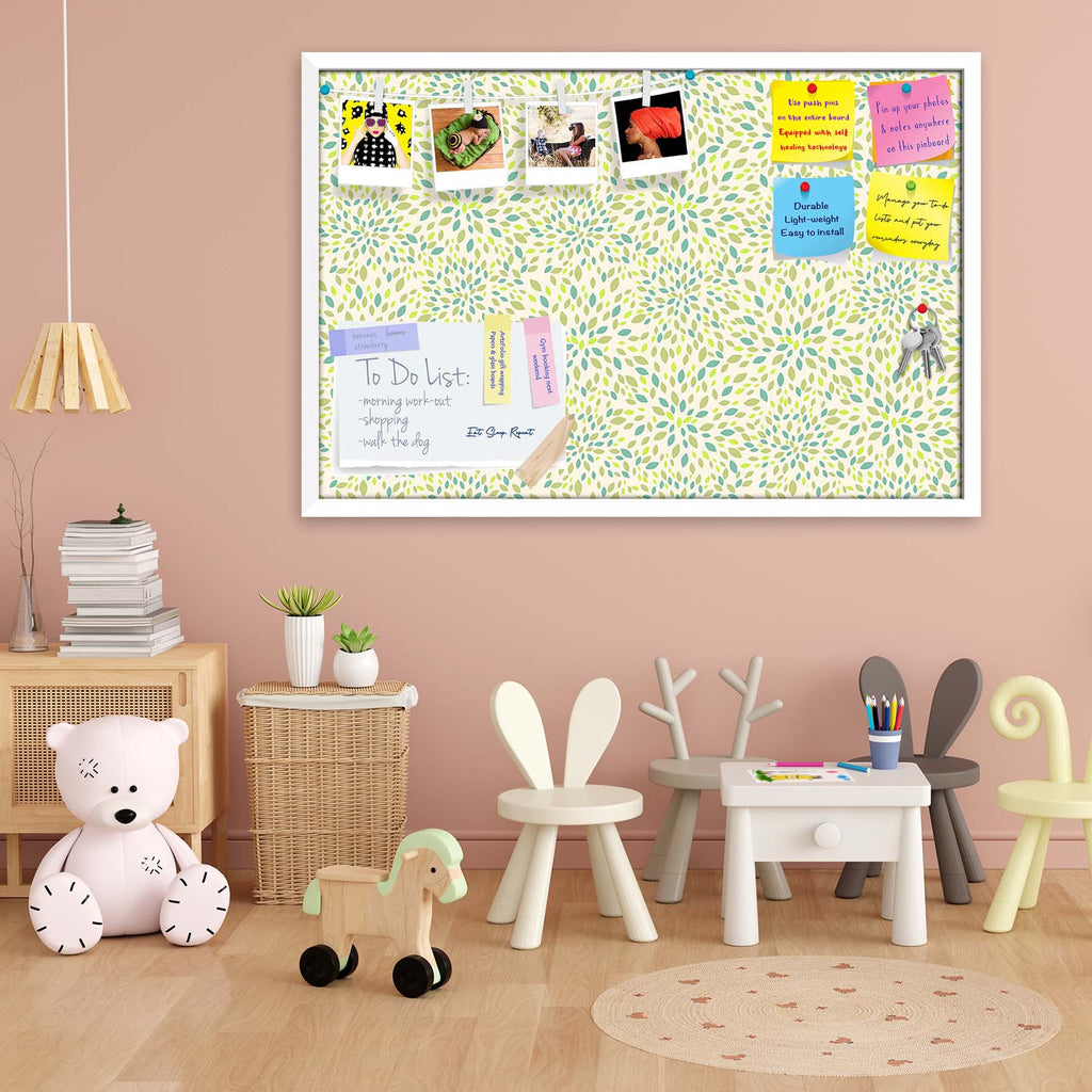 Leaf Texture Bulletin Board Notice Pin Board Soft Board | Framed