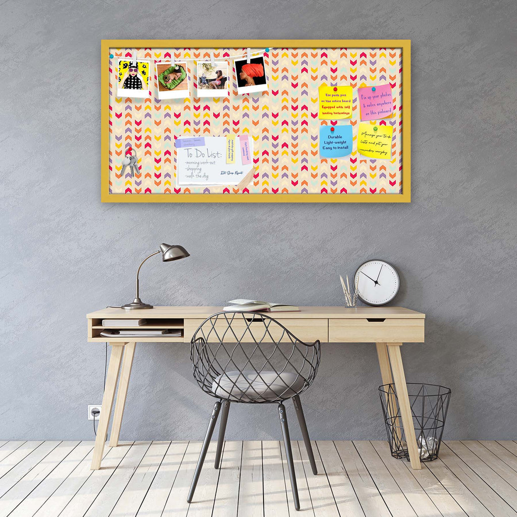 Zigzag Stripes Bulletin Board Notice Pin Board Soft Board | Framed
