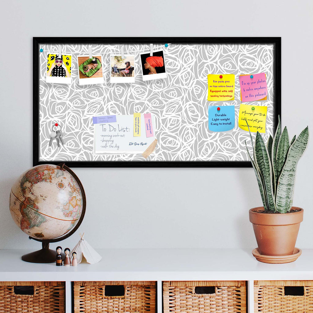 Abstract Pattern D1 Bulletin Board Notice Pin Board Soft Board | Framed