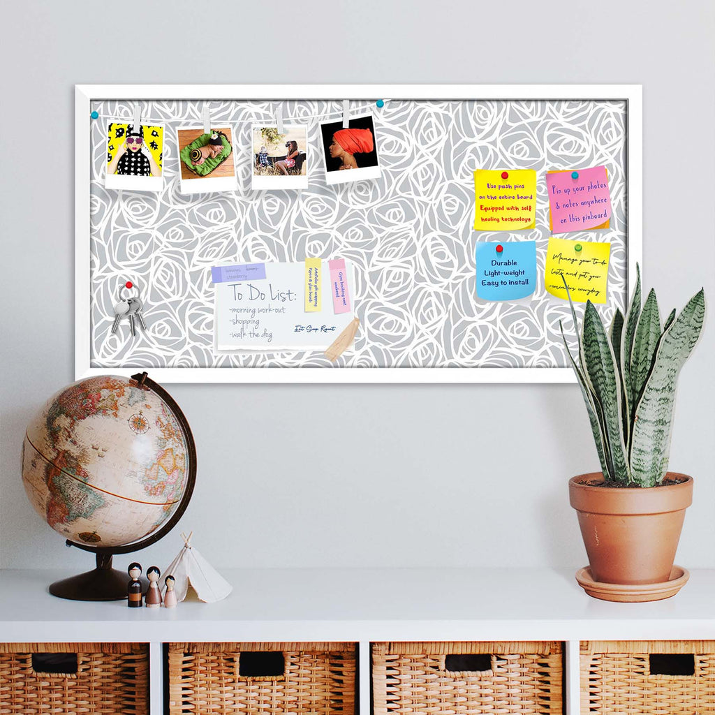 Abstract Pattern D1 Bulletin Board Notice Pin Board Soft Board | Framed