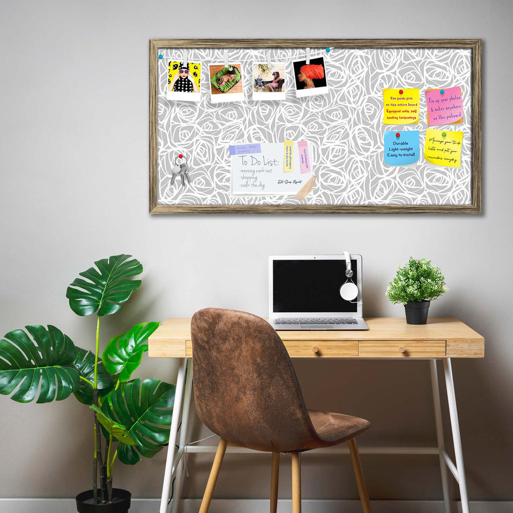Abstract Pattern D1 Bulletin Board Notice Pin Board Soft Board | Framed