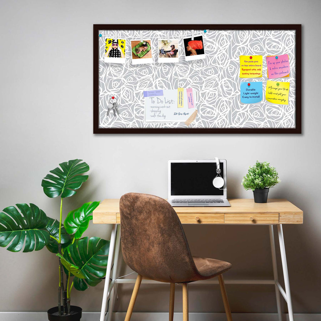 Abstract Pattern D1 Bulletin Board Notice Pin Board Soft Board | Framed
