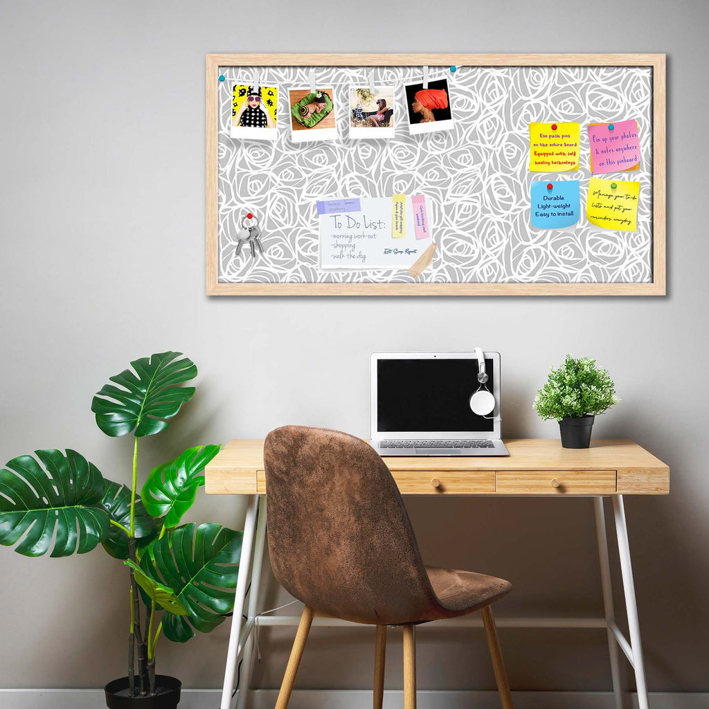 Abstract Pattern D1 Bulletin Board Notice Pin Board Soft Board | Framed