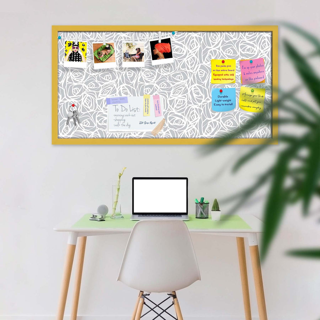 Abstract Pattern D1 Bulletin Board Notice Pin Board Soft Board | Framed