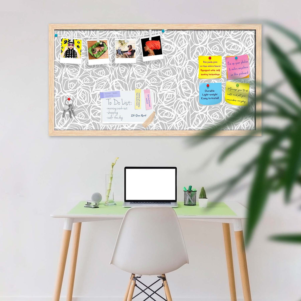 Abstract Pattern D1 Bulletin Board Notice Pin Board Soft Board | Framed