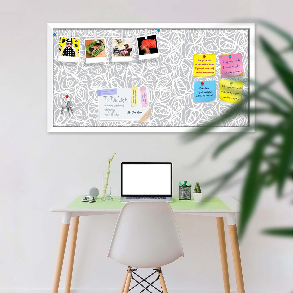 Abstract Pattern D1 Bulletin Board Notice Pin Board Soft Board | Framed