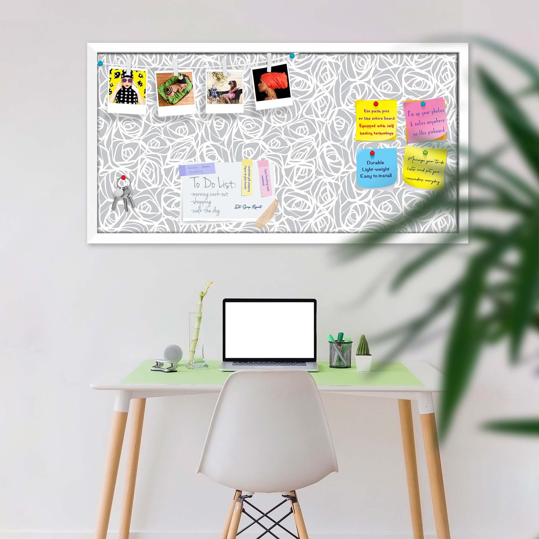 Abstract Pattern D1 Bulletin Board Notice Pin Board Soft Board | Framed