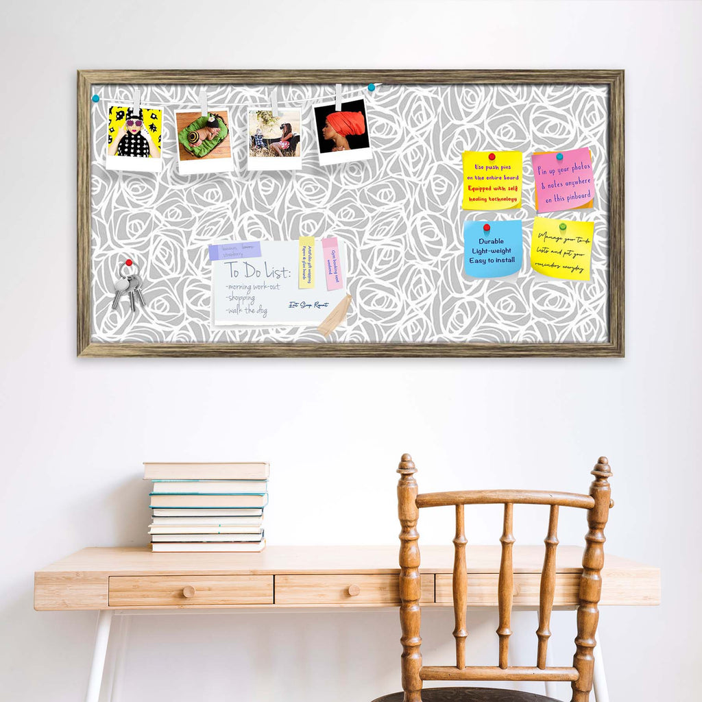 Abstract Pattern D1 Bulletin Board Notice Pin Board Soft Board | Framed