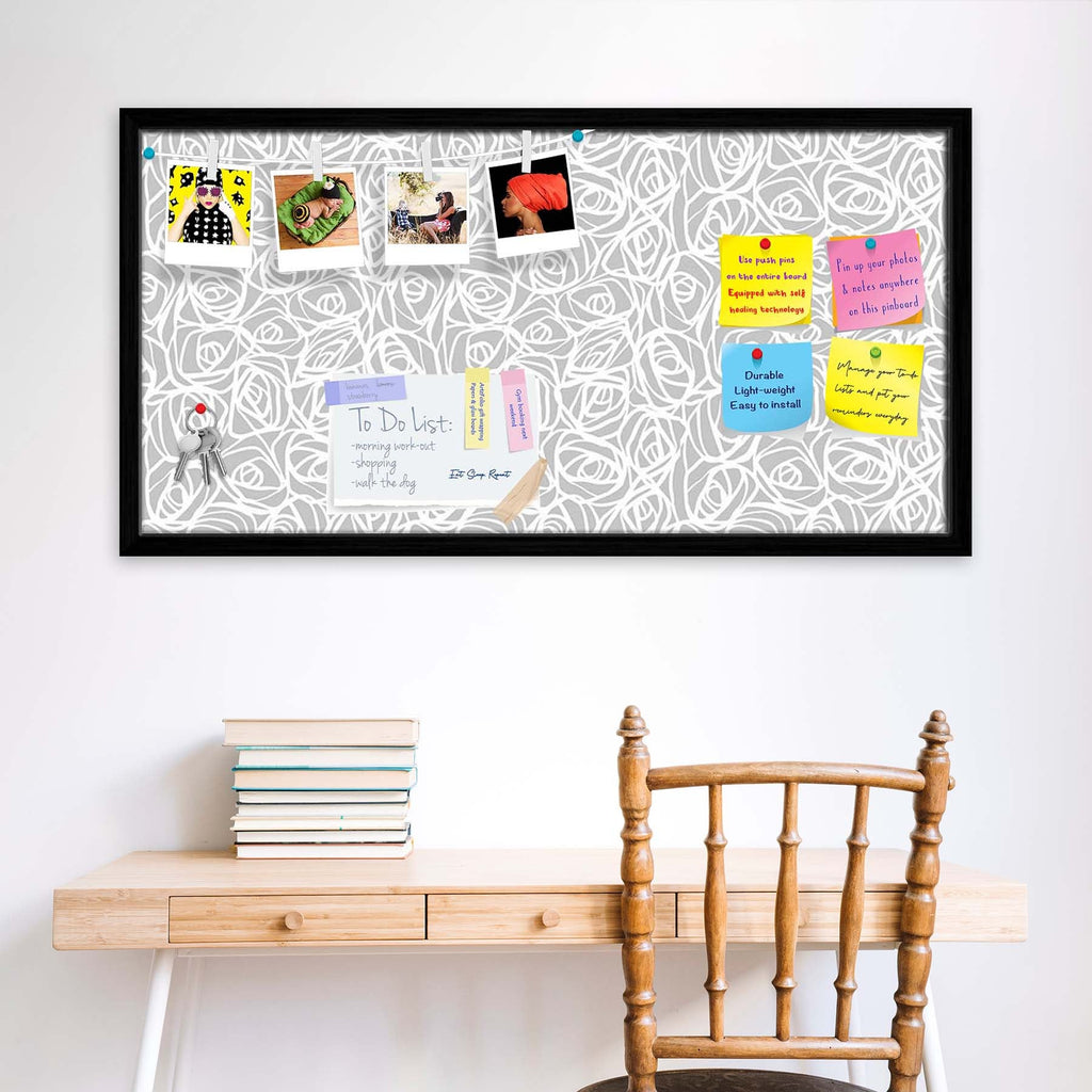 Abstract Pattern D1 Bulletin Board Notice Pin Board Soft Board | Framed
