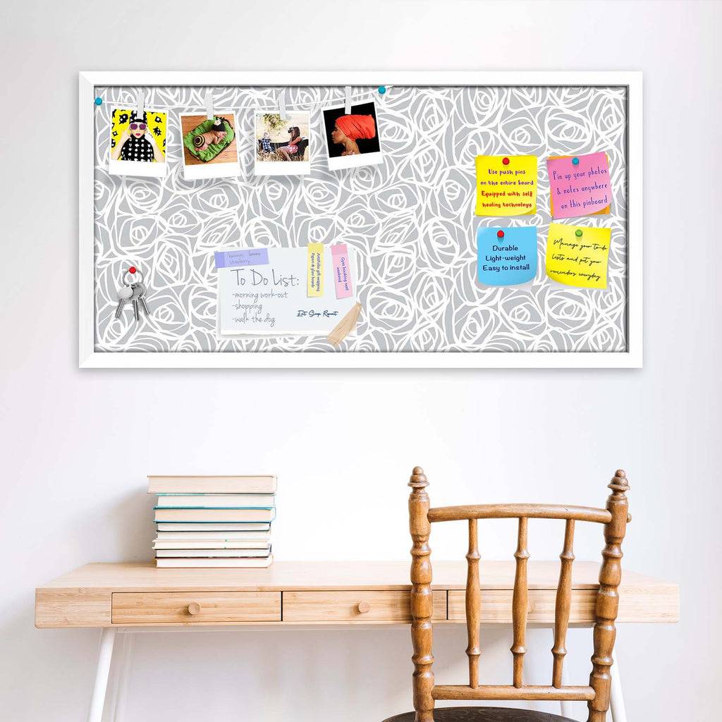 Abstract Pattern D1 Bulletin Board Notice Pin Board Soft Board | Framed