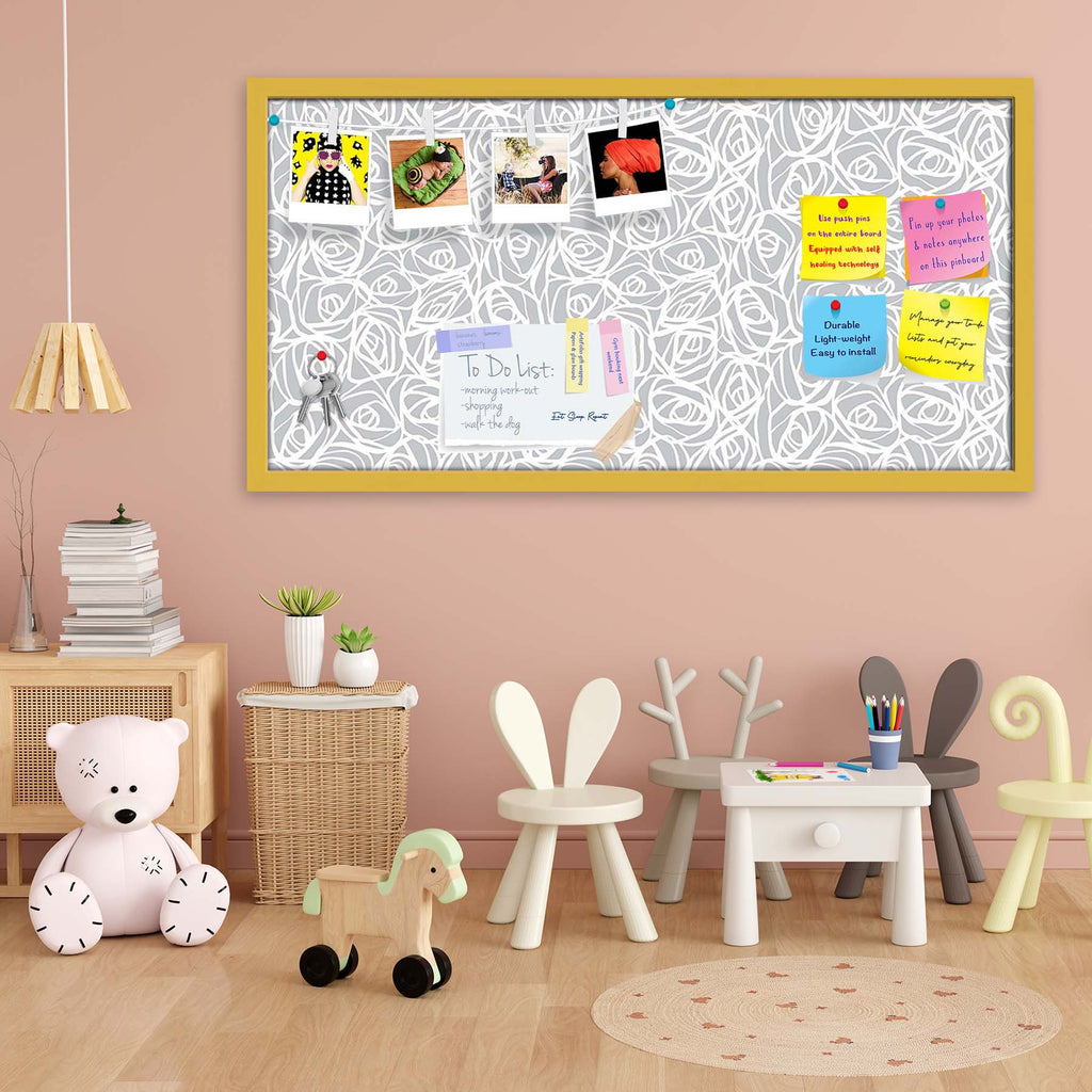 Abstract Pattern D1 Bulletin Board Notice Pin Board Soft Board | Framed