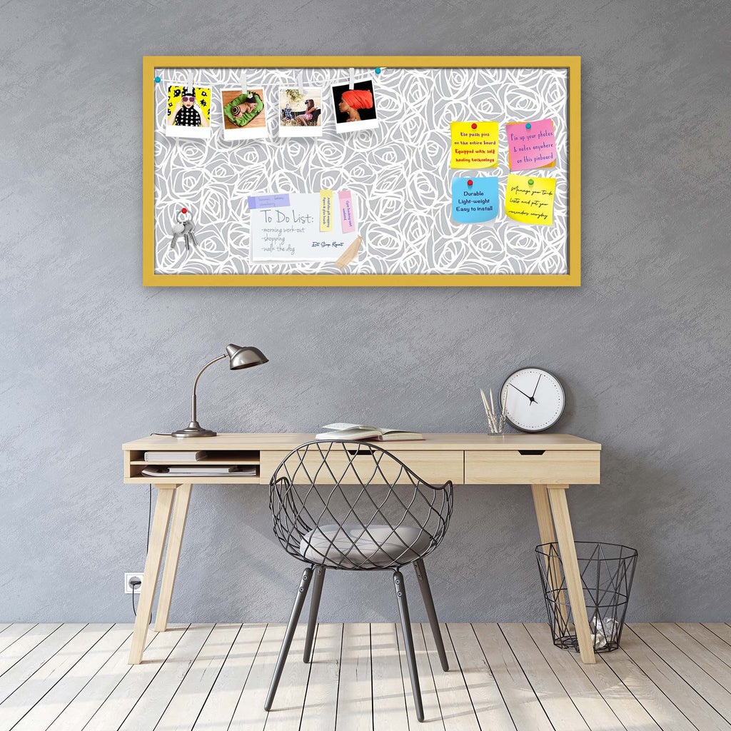 Abstract Pattern D1 Bulletin Board Notice Pin Board Soft Board | Framed