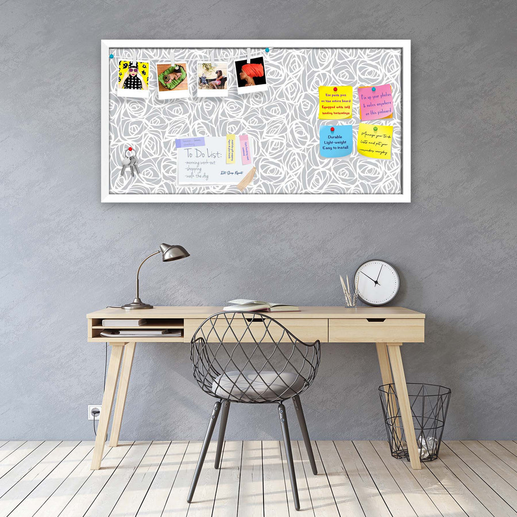 Abstract Pattern D1 Bulletin Board Notice Pin Board Soft Board | Framed