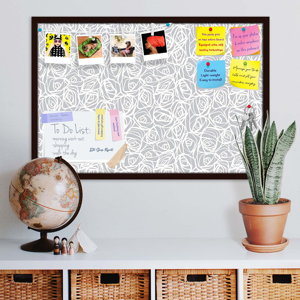Abstract Pattern D1 Bulletin Board Notice Pin Board Soft Board | Framed