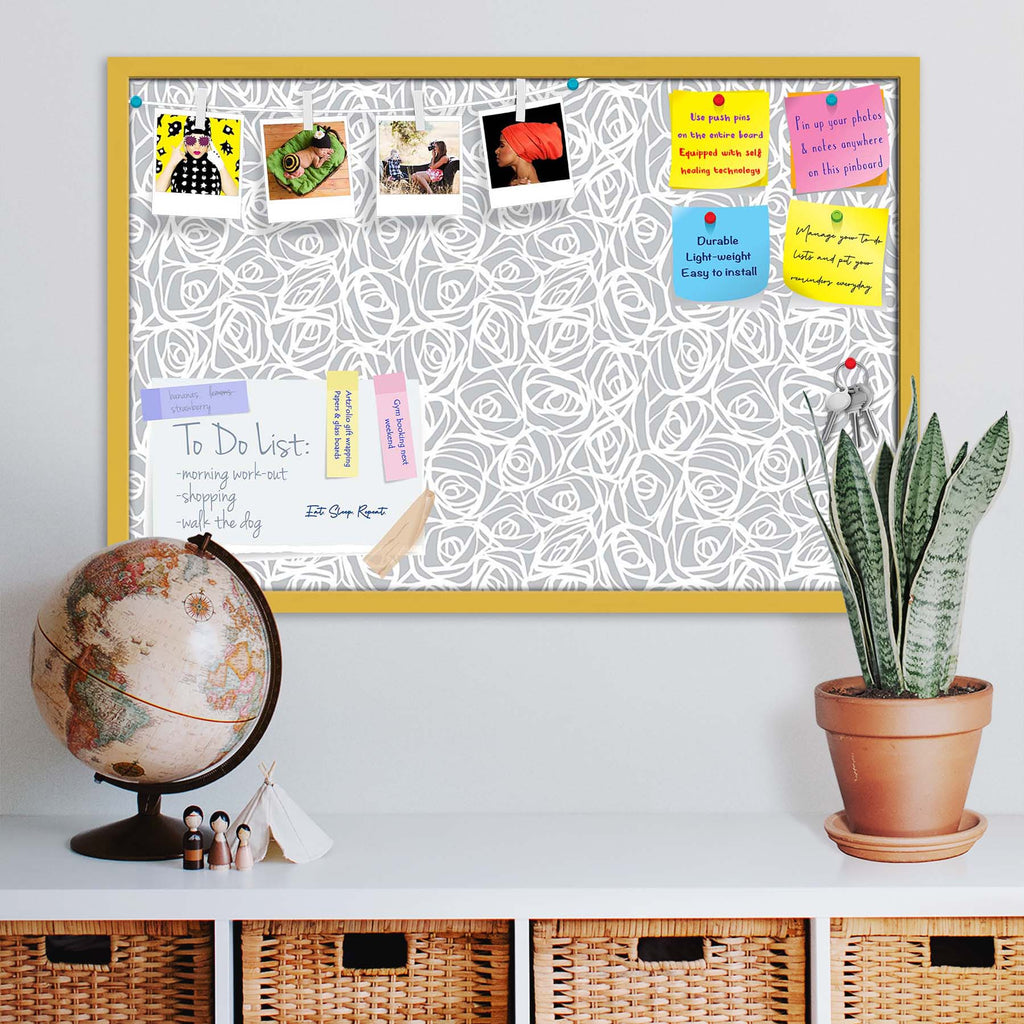 Abstract Pattern D1 Bulletin Board Notice Pin Board Soft Board | Framed