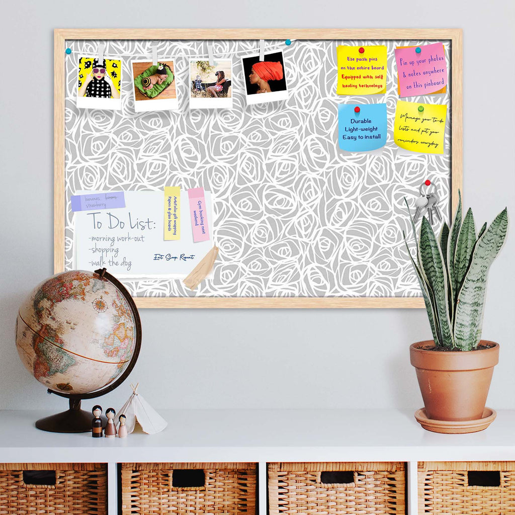 Abstract Pattern D1 Bulletin Board Notice Pin Board Soft Board | Framed