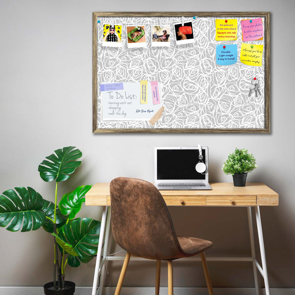 Abstract Pattern D1 Bulletin Board Notice Pin Board Soft Board | Framed