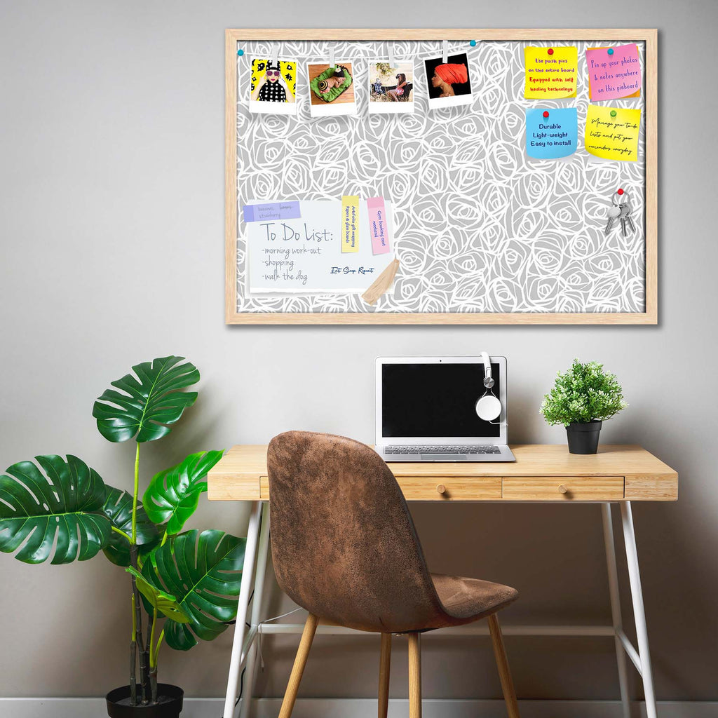 Abstract Pattern D1 Bulletin Board Notice Pin Board Soft Board | Framed