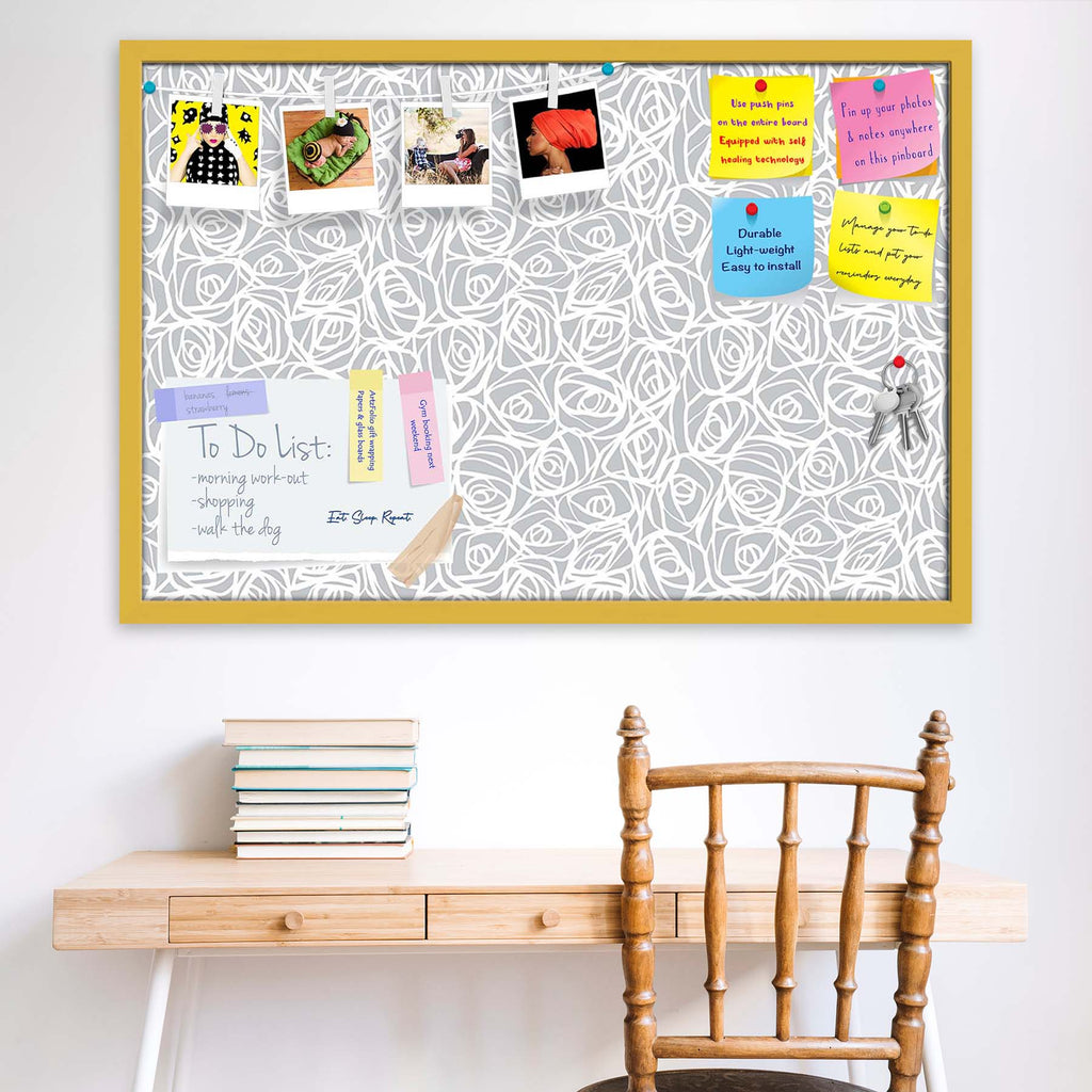 Abstract Pattern D1 Bulletin Board Notice Pin Board Soft Board | Framed
