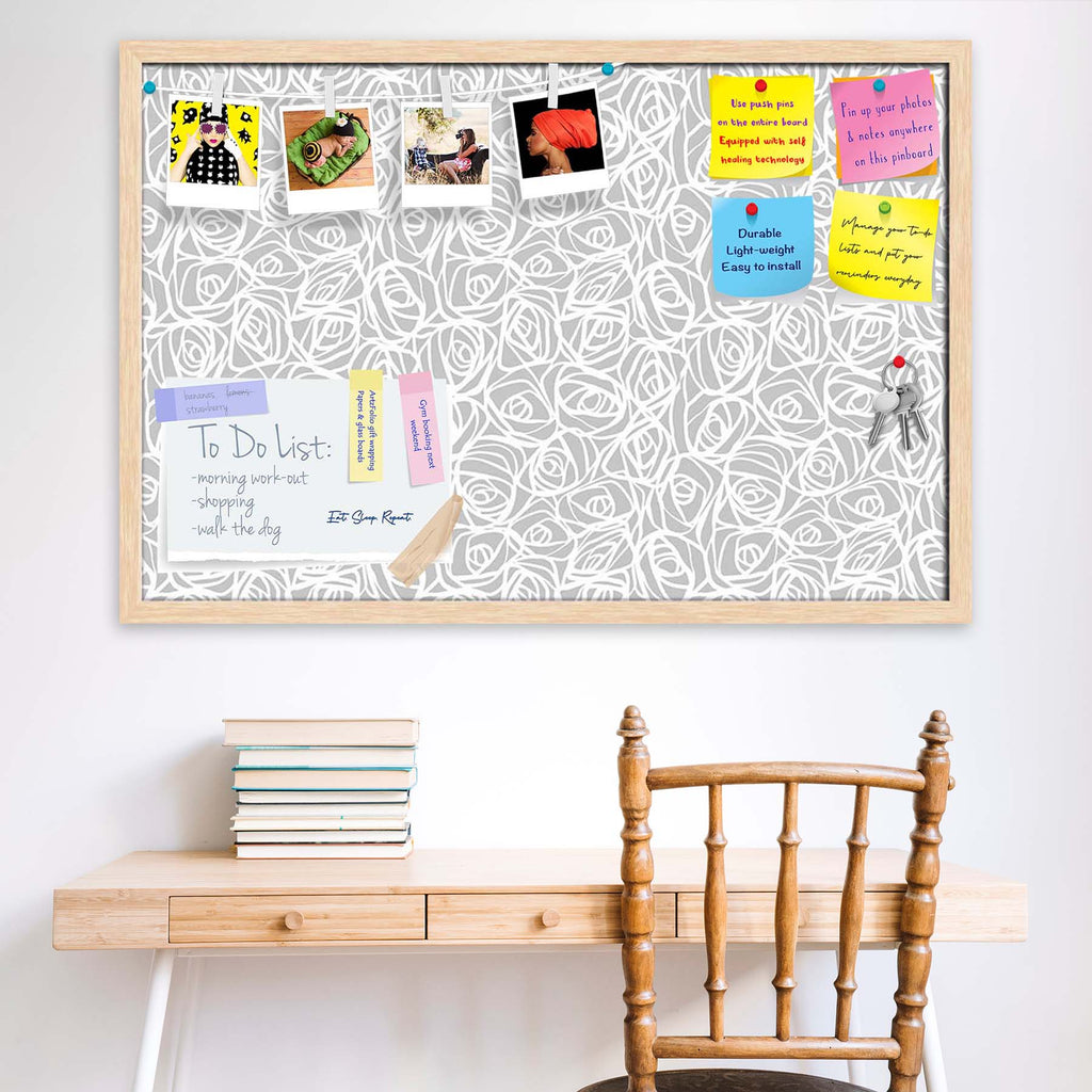 Abstract Pattern D1 Bulletin Board Notice Pin Board Soft Board | Framed