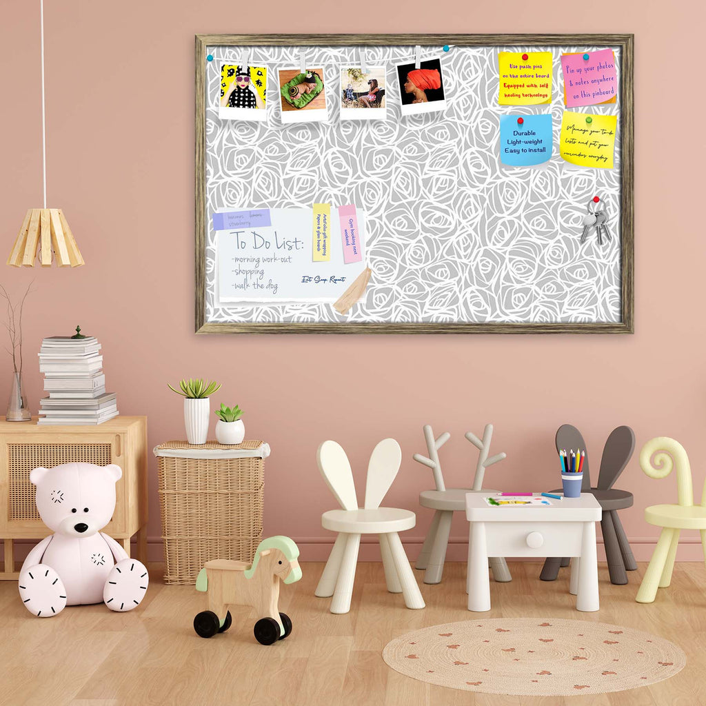 Abstract Pattern D1 Bulletin Board Notice Pin Board Soft Board | Framed
