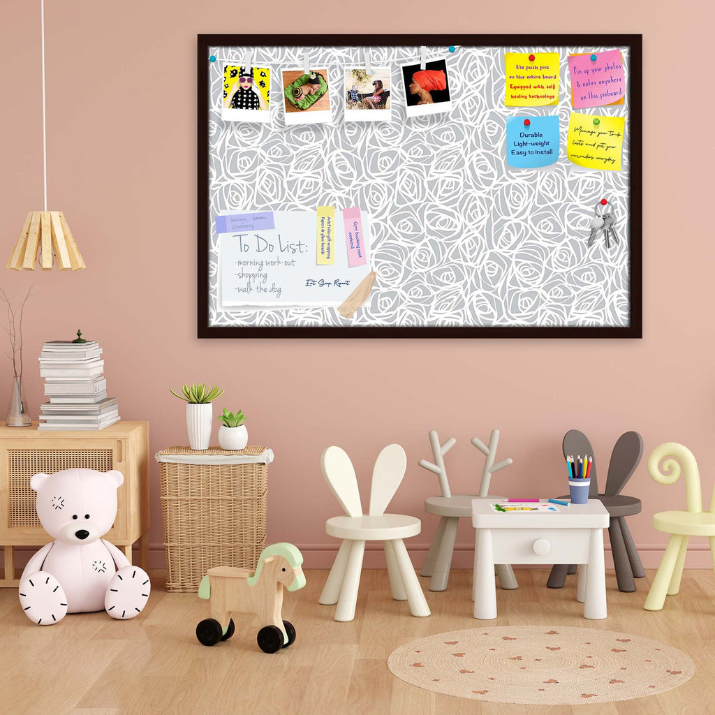 Abstract Pattern D1 Bulletin Board Notice Pin Board Soft Board | Framed