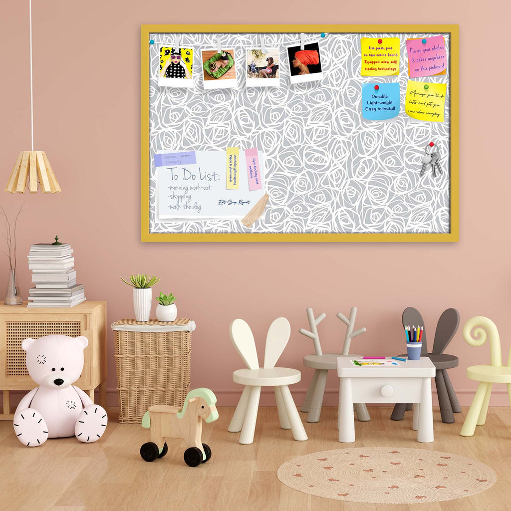 Abstract Pattern D1 Bulletin Board Notice Pin Board Soft Board | Framed