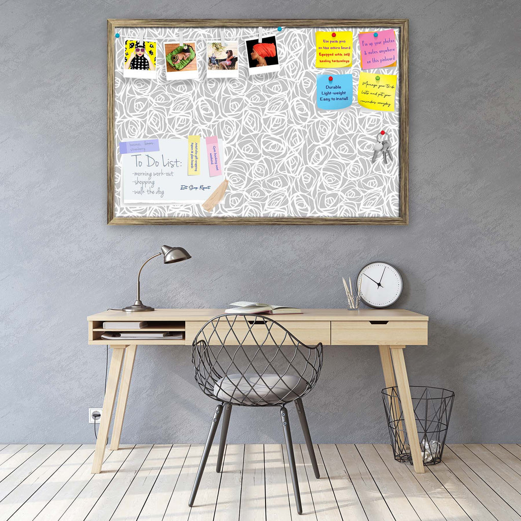 Abstract Pattern D1 Bulletin Board Notice Pin Board Soft Board | Framed