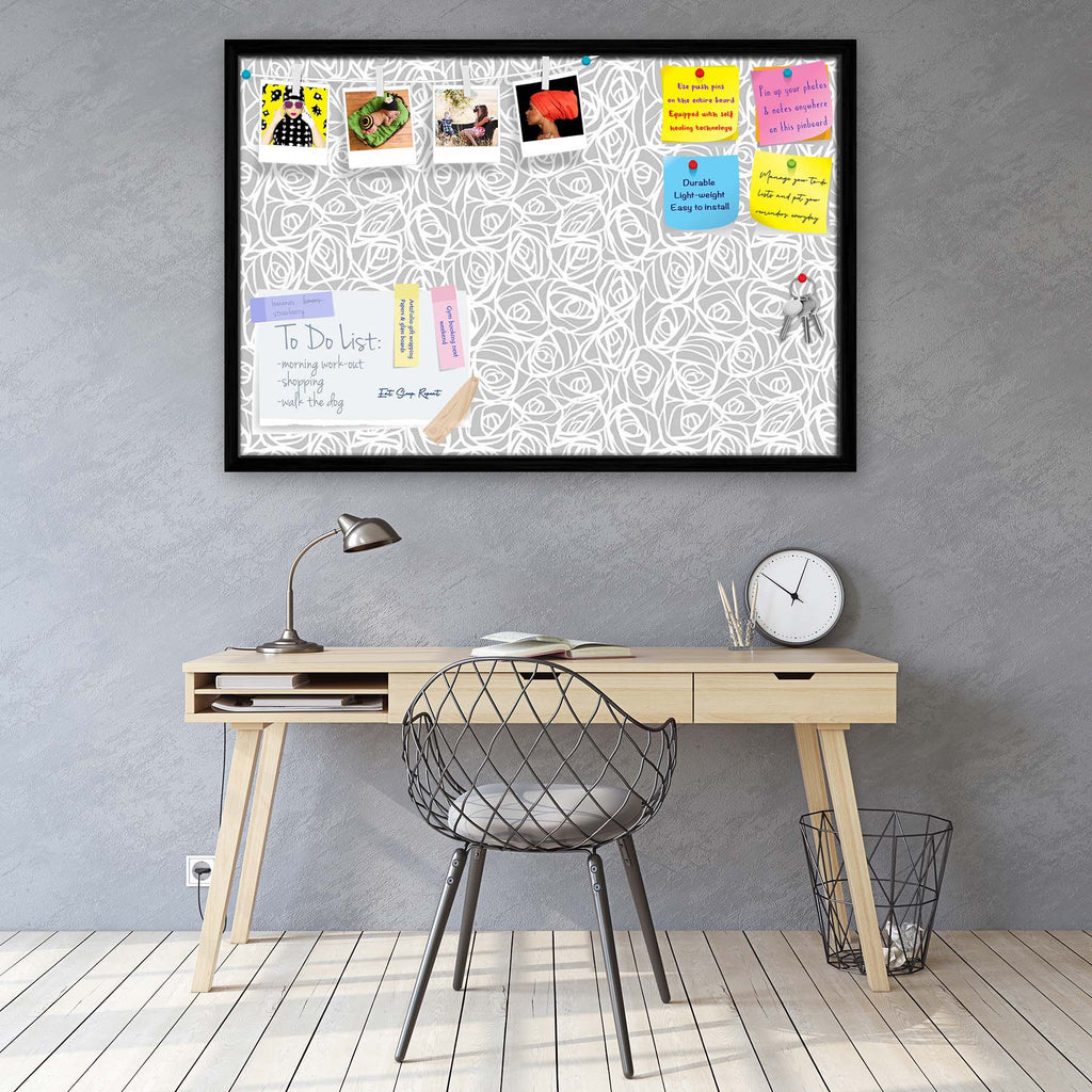 Abstract Pattern D1 Bulletin Board Notice Pin Board Soft Board | Framed