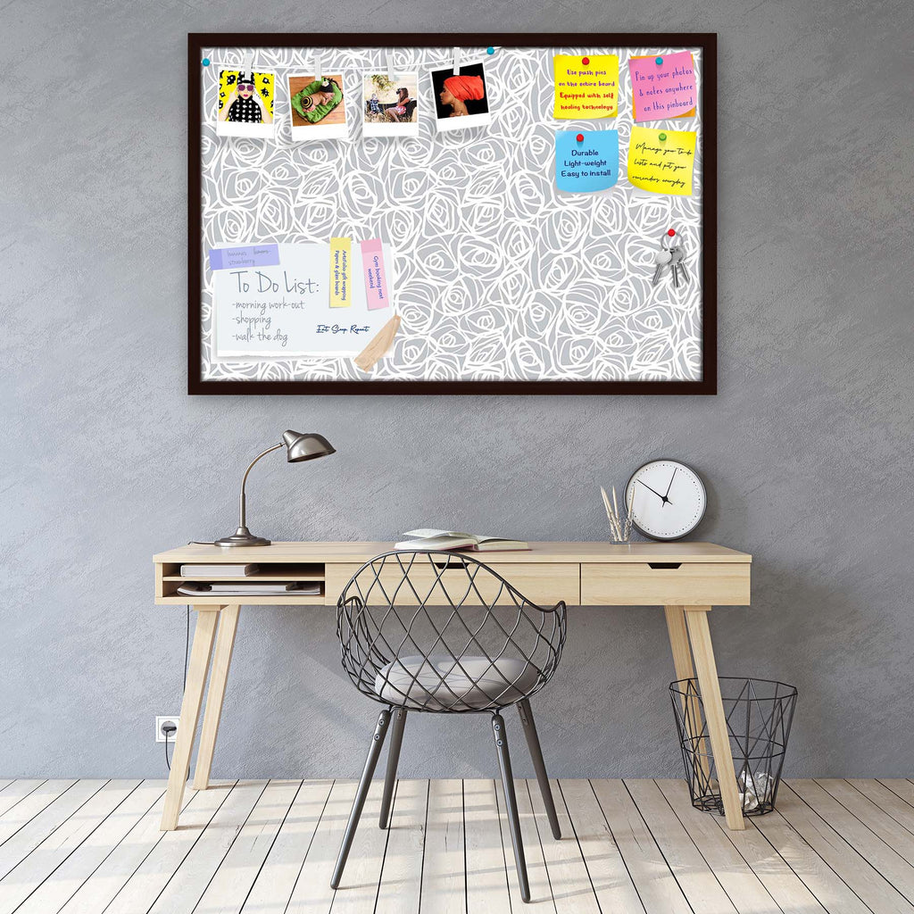 Abstract Pattern D1 Bulletin Board Notice Pin Board Soft Board | Framed