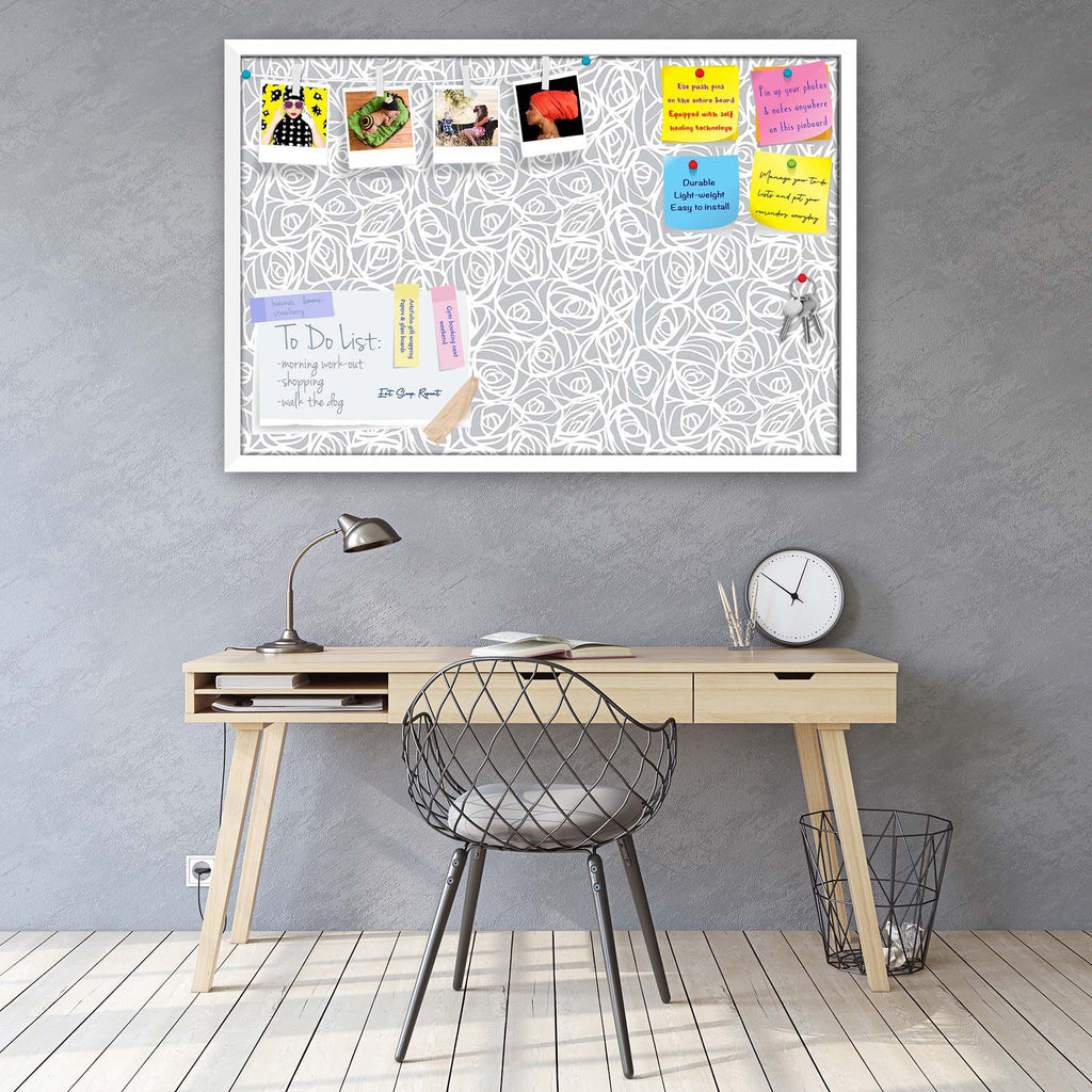 Abstract Pattern D1 Bulletin Board Notice Pin Board Soft Board | Framed