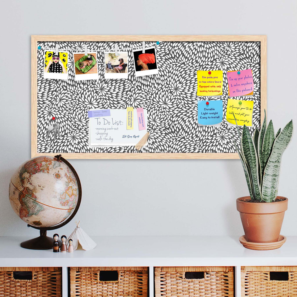 Abstract Pattern D3 Bulletin Board Notice Pin Board Soft Board | Framed