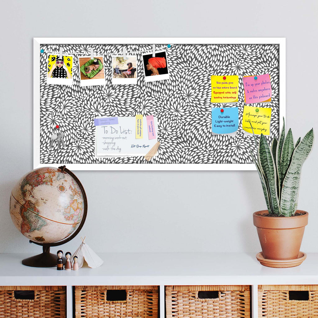 Abstract Pattern D3 Bulletin Board Notice Pin Board Soft Board | Framed