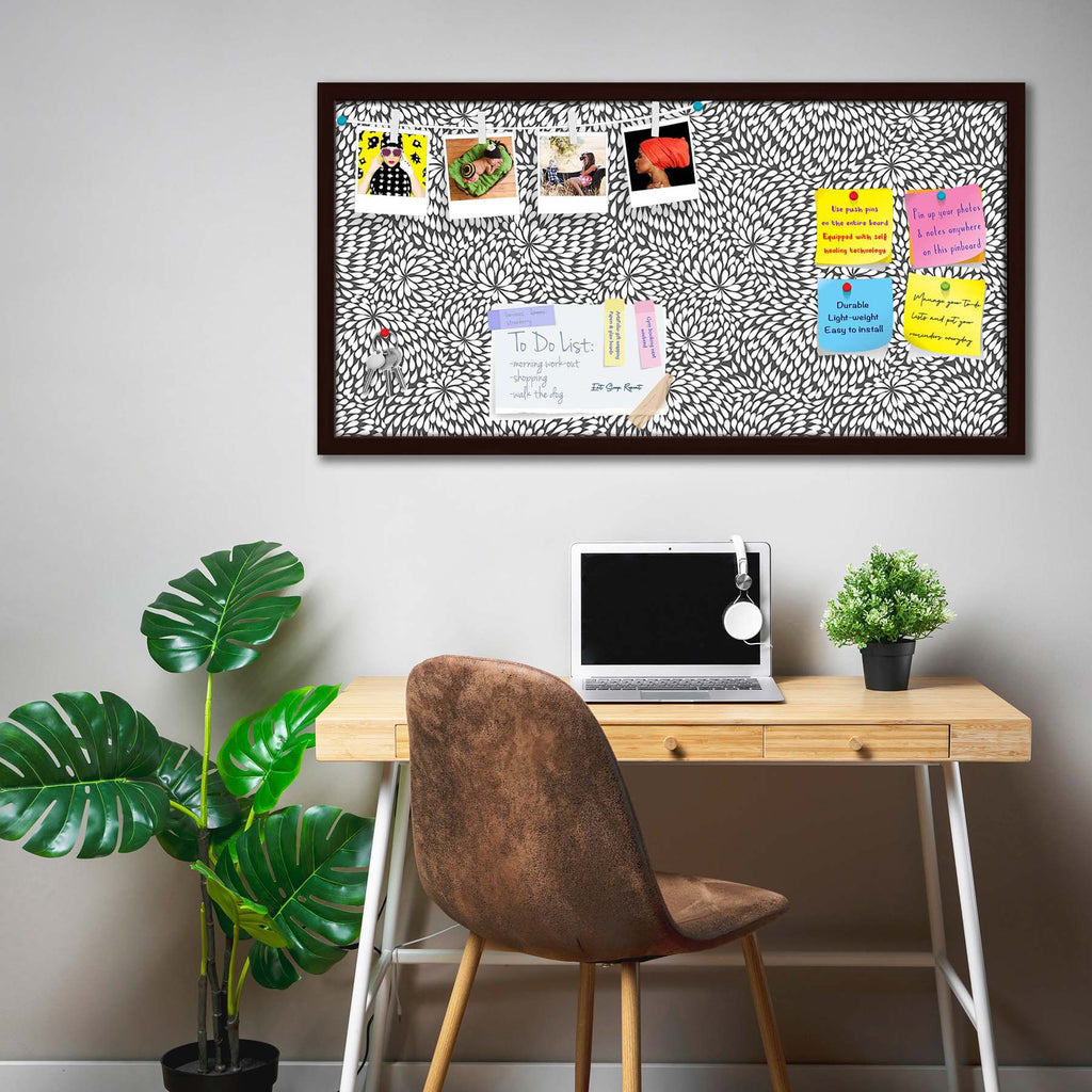 Abstract Pattern D3 Bulletin Board Notice Pin Board Soft Board | Framed