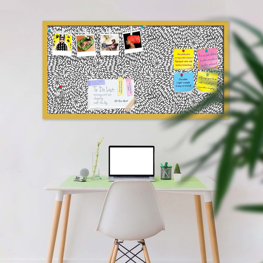 Abstract Pattern D3 Bulletin Board Notice Pin Board Soft Board | Framed